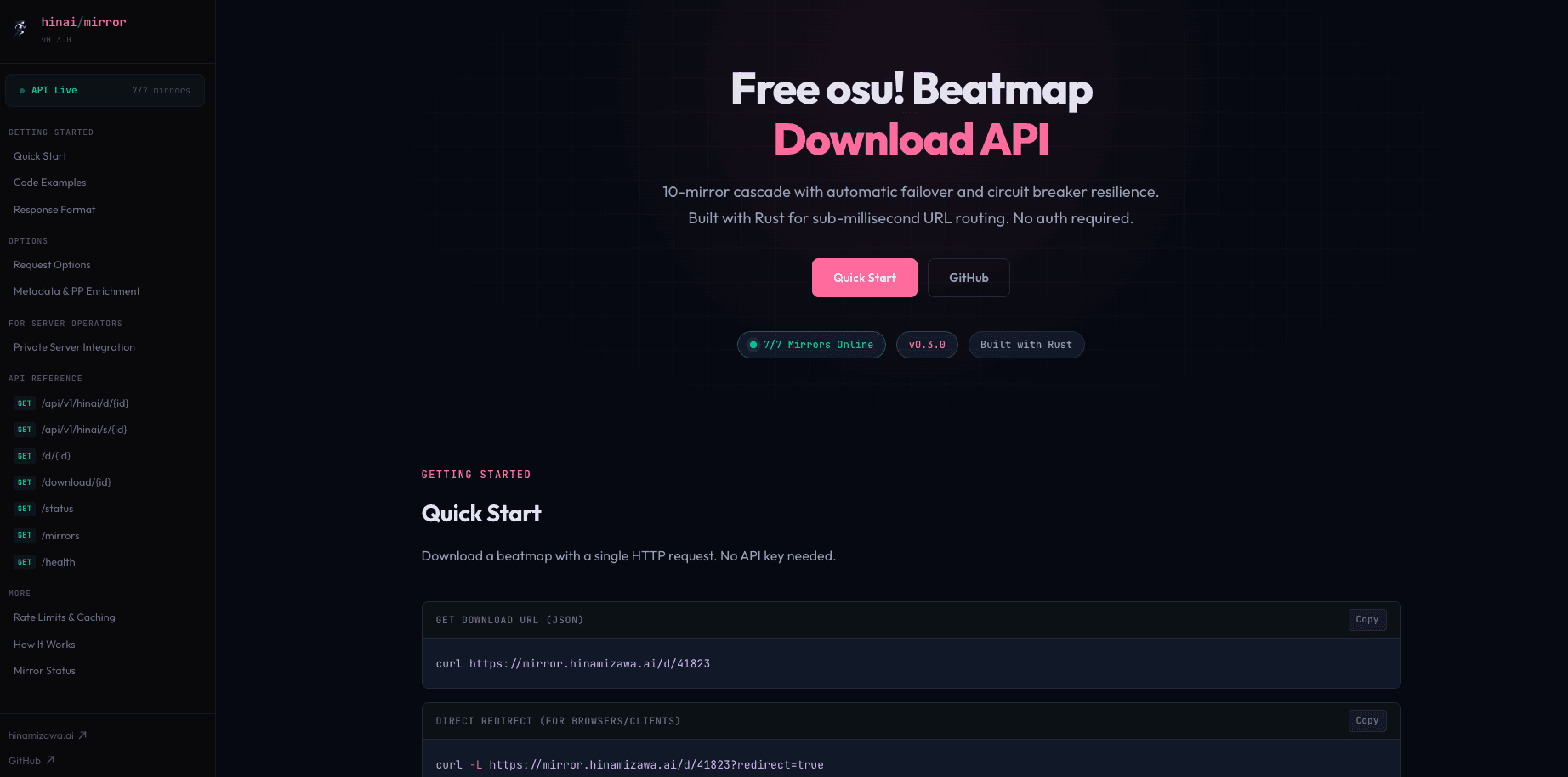 Screenshot of Mirror