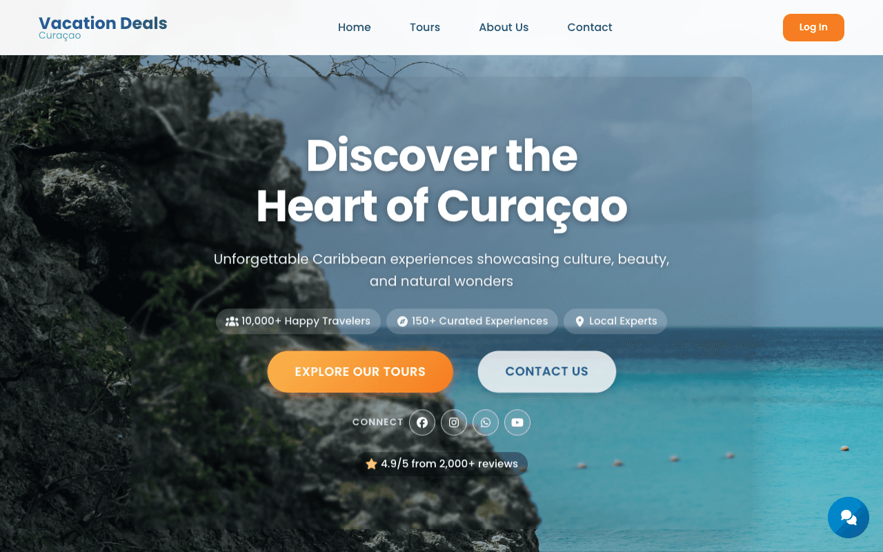 Screenshot of Vacation Deals Curaçao